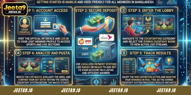 Detailed instructions on how to join Svenus Cockfight on Jeeta9